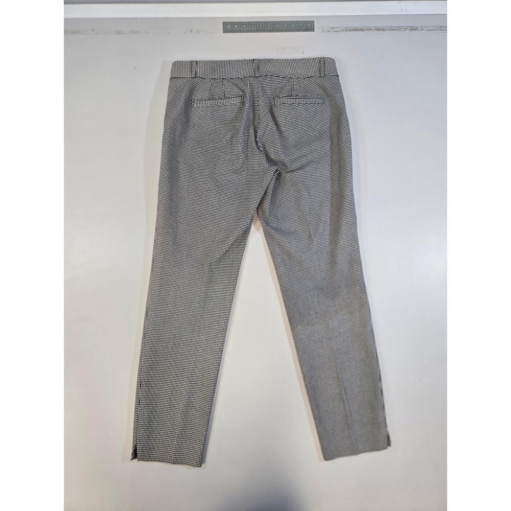 Banana Republic Sloan Fit Pants Womens 6 Black White Houndstooth Slim Ankle - Picture 2 of 13